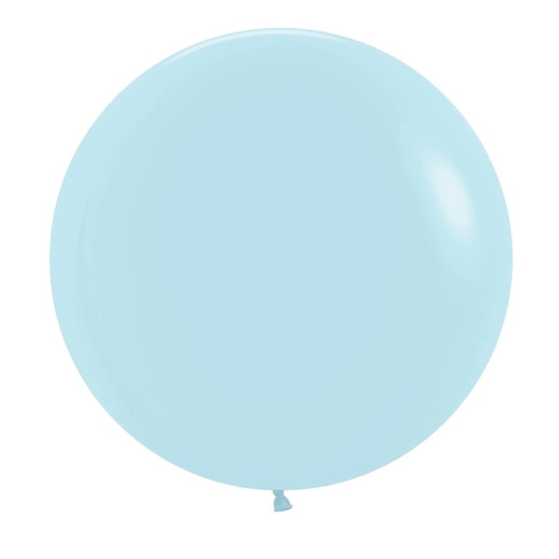 24" Betallatex/Sempertex Pastel Matte Blue Latex Balloons (10 Per Bag)