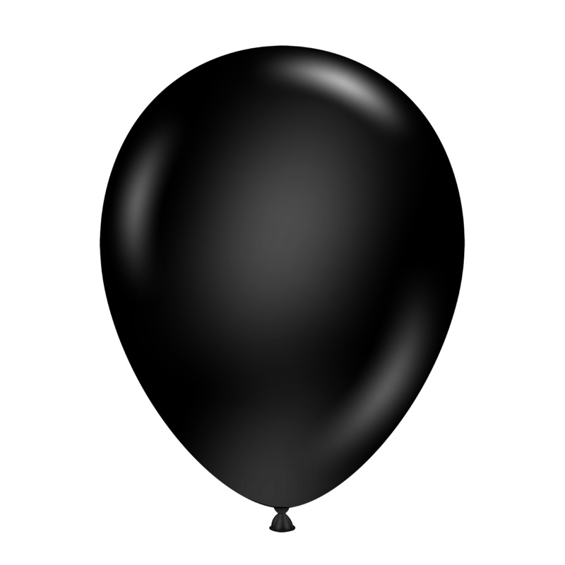 24" Black Designer Balloons (3 Per Bag) Brand Tuftex Latex Balloons