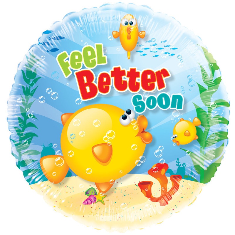 24" Feel Better Soon Clear View Balloon