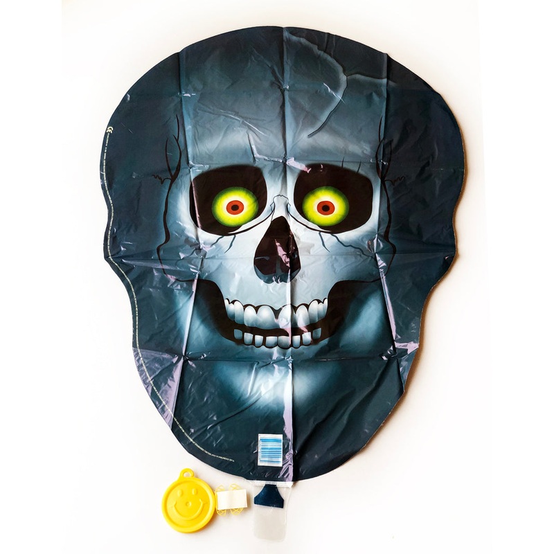 25" Blue Skull Foil Balloon