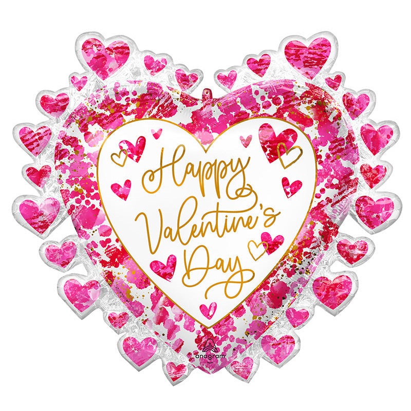 27" Heartful Valentine's Day Foil Balloon