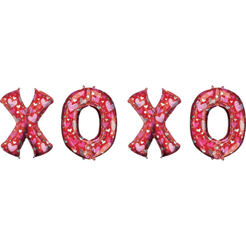 34" Height Letter Bunch XOXO Letter Bunch Foil Balloon