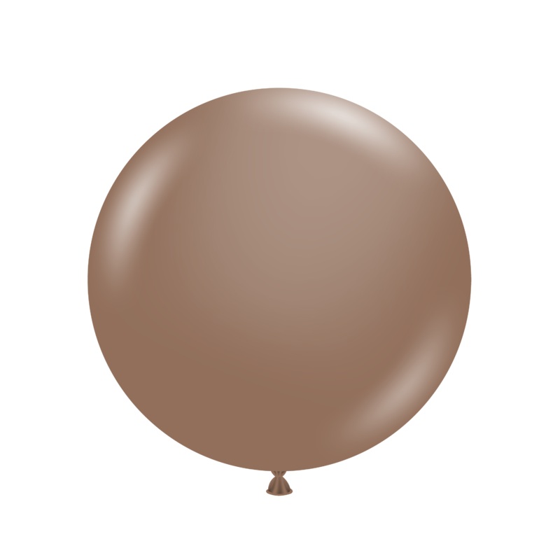 36" Cocoa Brown Tuftex Latex Balloons Designer Balloons (2 Per Bag)