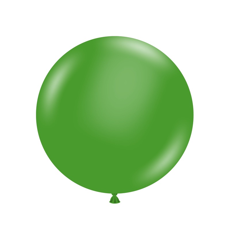 36" Green Tuftex Standard Latex Balloons (2 Per Bag)