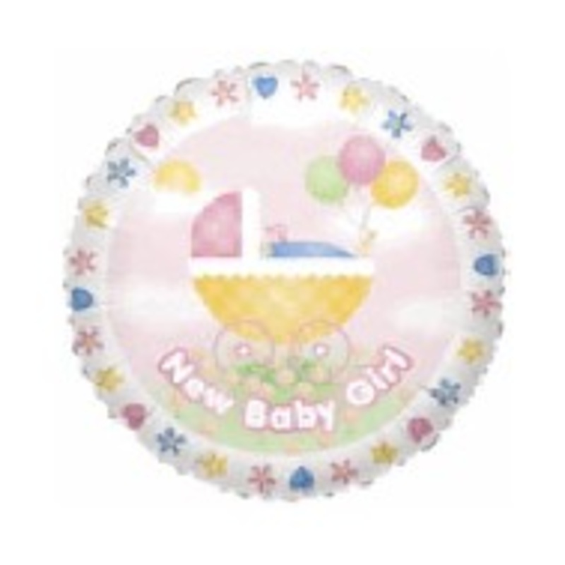 36" Jumbo New Baby Girl Stroller Balloon