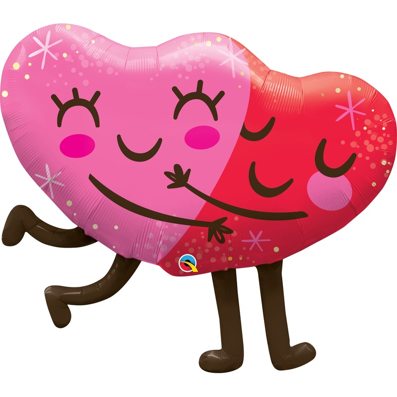 36" Shape Hugging Hearts Foil Balloon