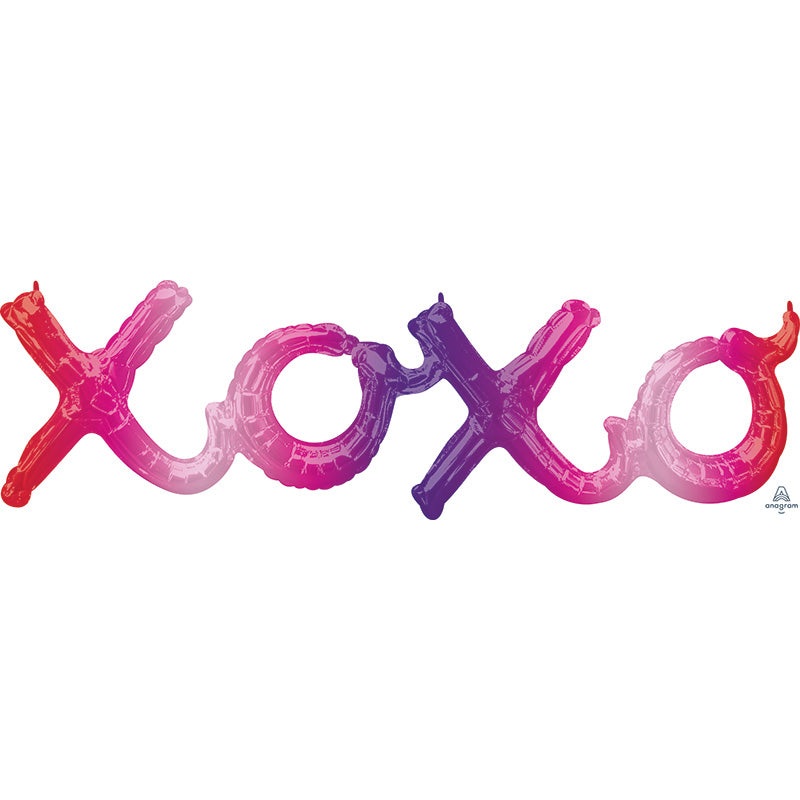 39" Airfill Only Consumer Inflatable XOXO Foil Balloon