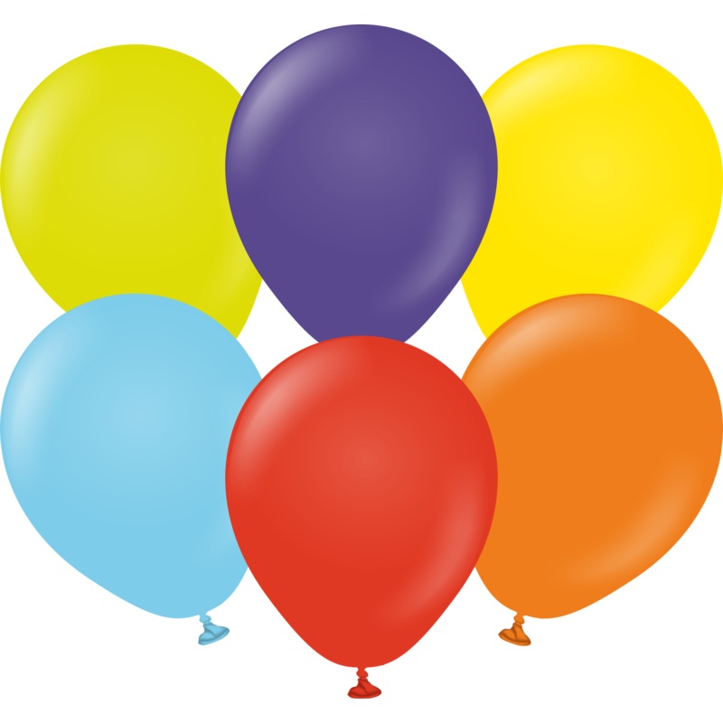 5" Kalisan Latex Balloons Standard Rainbow Assortment (50 Per Bag)