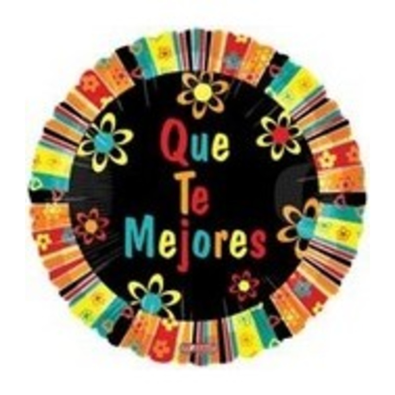 9" Airfill Only Que Te Mejores (Spanish Get Well) Balloon