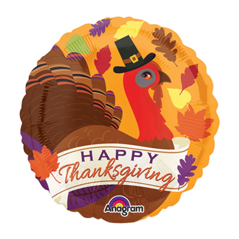 9" Airfill Only Turkey Time Balloon