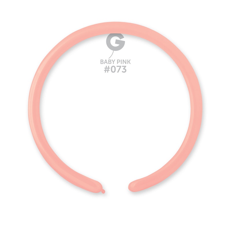 160G Gemar Latex Balloons (Bag of 50) Modelling/Twisting Baby Pink