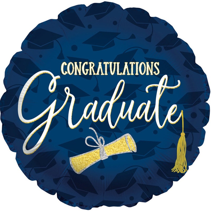 17" Glitter Diploma Grad Foil Balloon