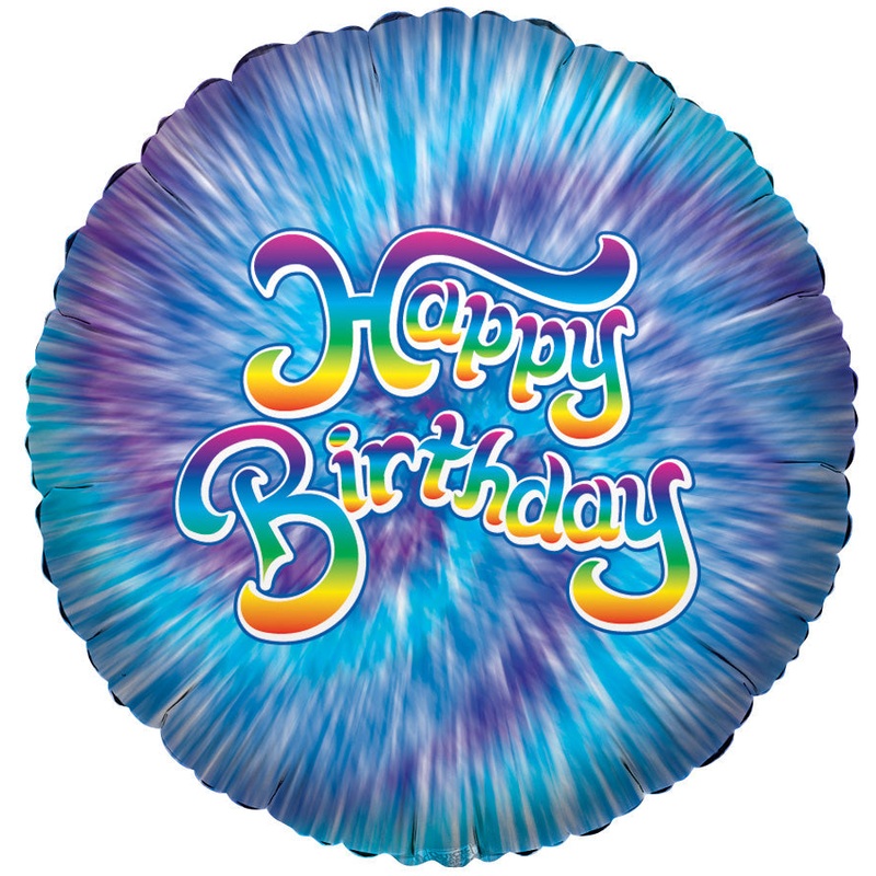 18" Birthday In Blue Balloon