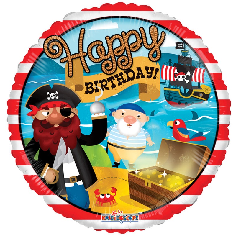 18" Birthday Pirate Treasure Balloon