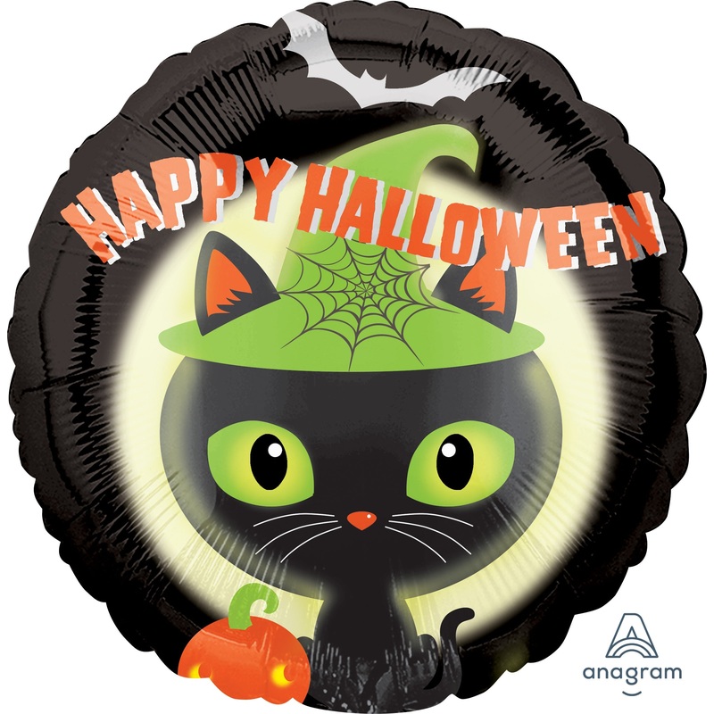 18" Halloween Black Kitty Balloon