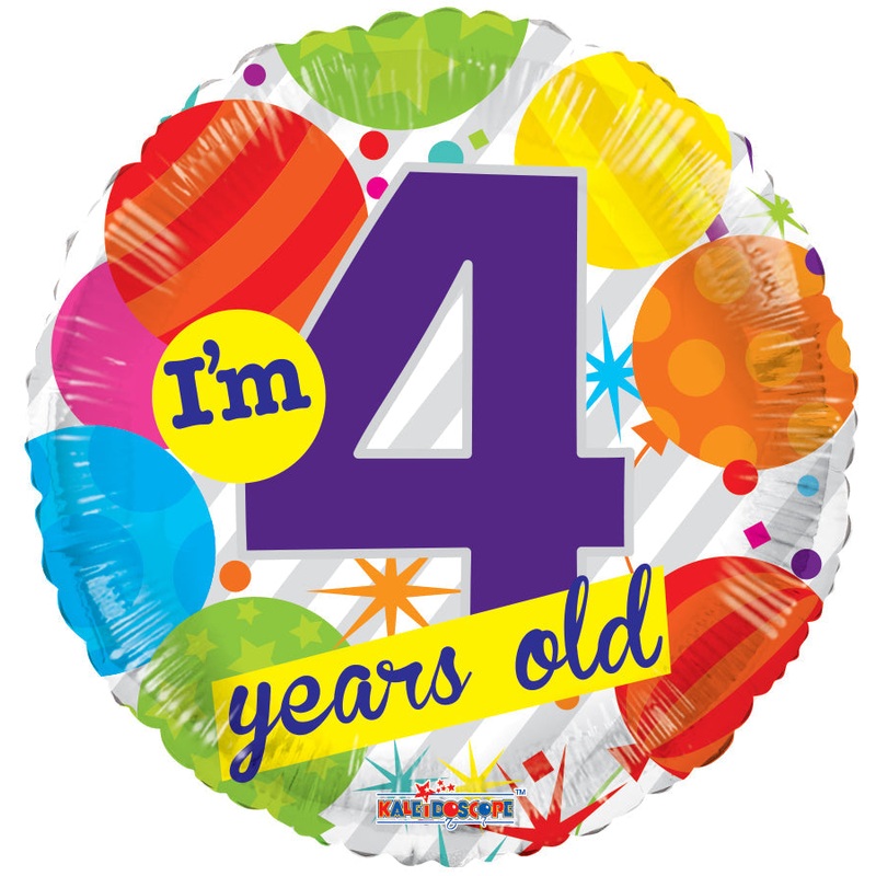 18" I'm 4 Years Old Balloon