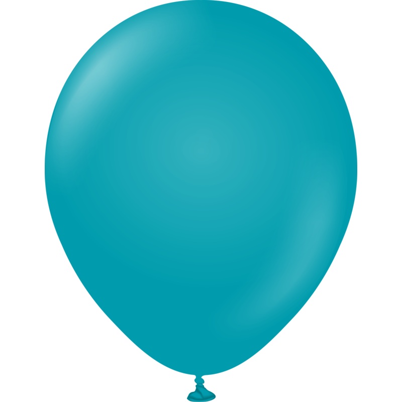 18" Kalisan Latex Balloons Standard Turquoise (25 Per Bag)