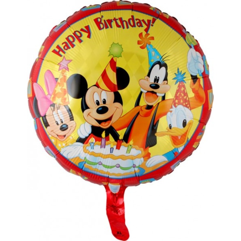 18" Mickey & Friends Happy Birthday Balloon