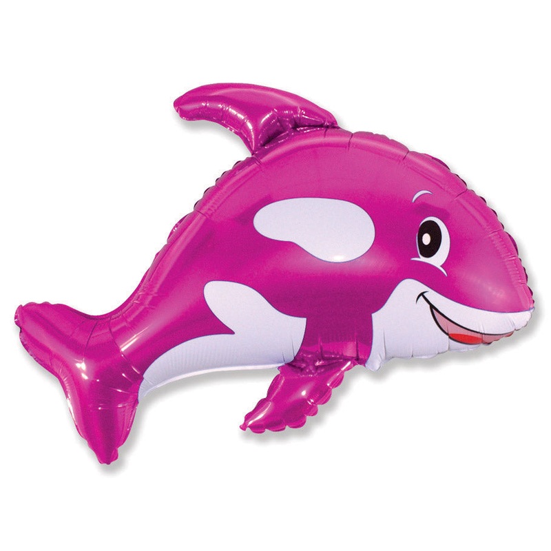 32" Whale Fucshia Balloon