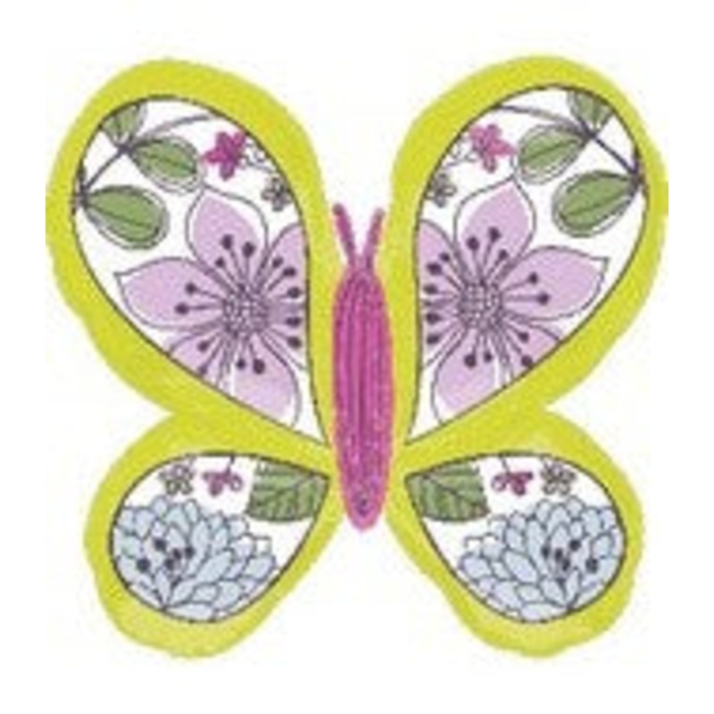33" Lime Green Butterfly Mylar Balloon