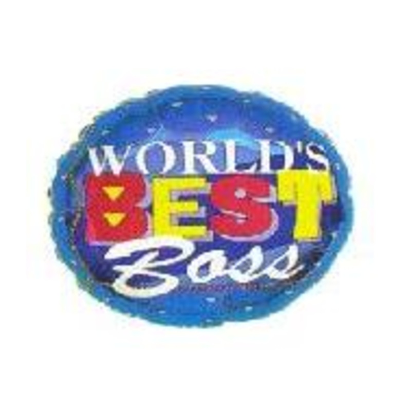 4" World's Best Boss Airfill Only Mylar Balloon