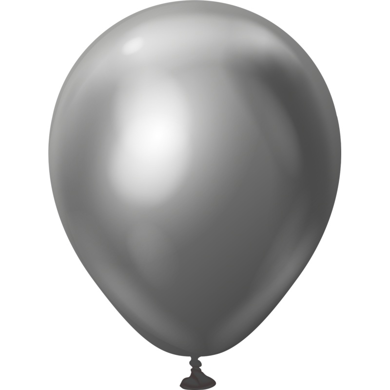 5" Kalisan Latex Balloons Mirror Space Grey (50 Per Bag)