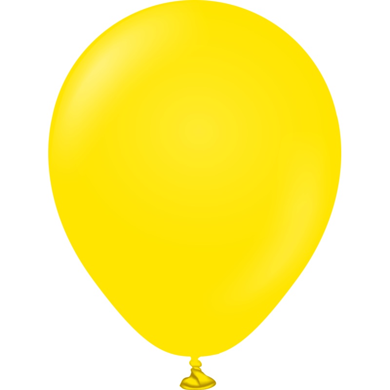 5" Kalisan Latex Balloons Standard Yellow (50 Per Bag)