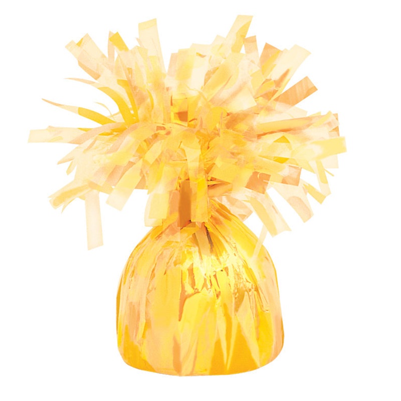 6 oz Yellow Foil Wrapped Balloon Weight