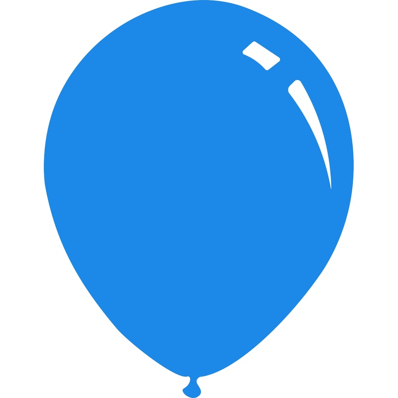 9" Standard Medium Blue Decomex Latex Balloons (100 Per Bag)