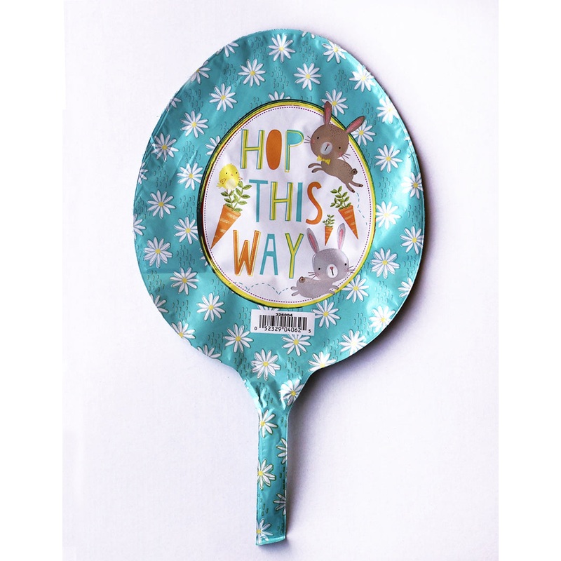 12" Airfill Only Hop This Way Foil Balloon