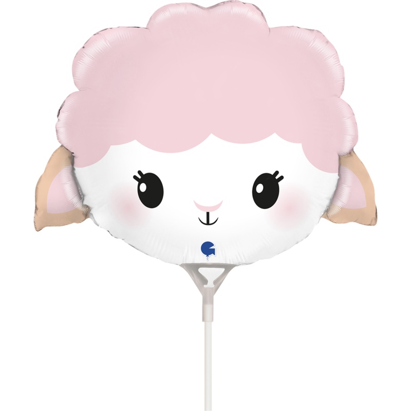 13" Airfill Only Cute Sheep Mini Foil Balloon