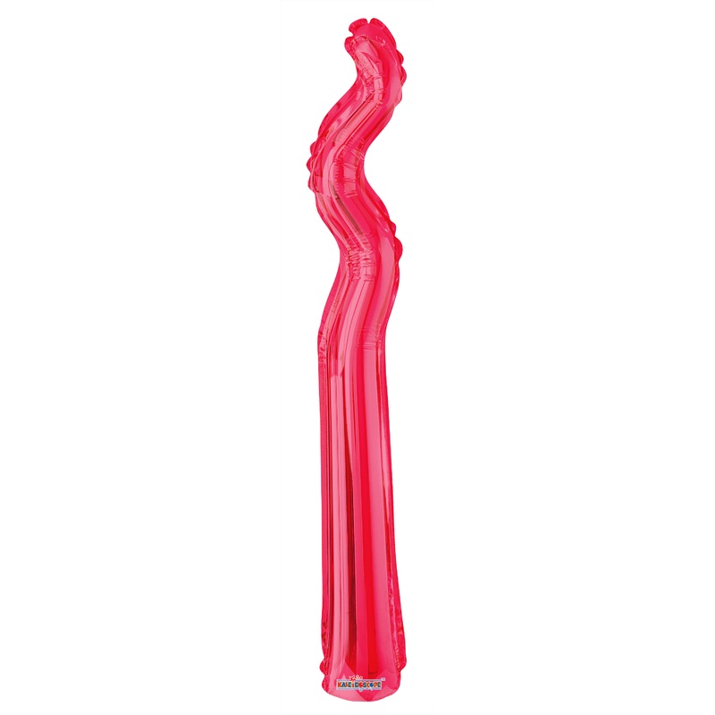 14" Airfill Only Kurly Zig Zag Flamingo Balloon