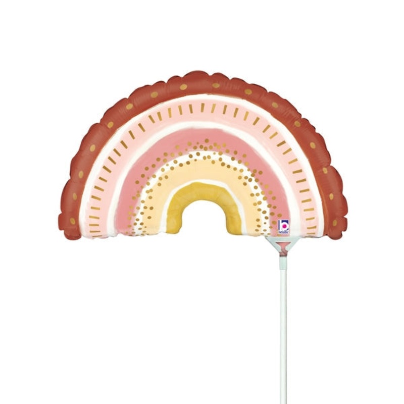 14" Mini Air Shape Boho Rainbow Foil Balloon