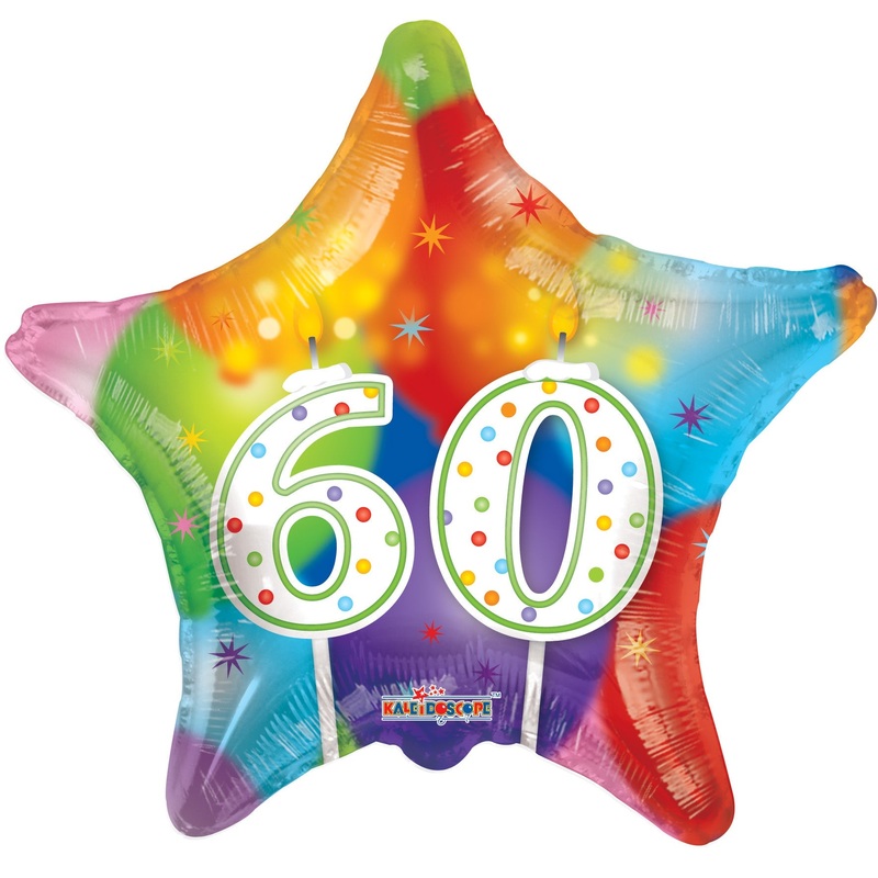 18" 60th Candles Balloon
