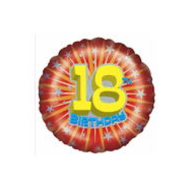 18" Age 18th Birthday Starburst Balloon