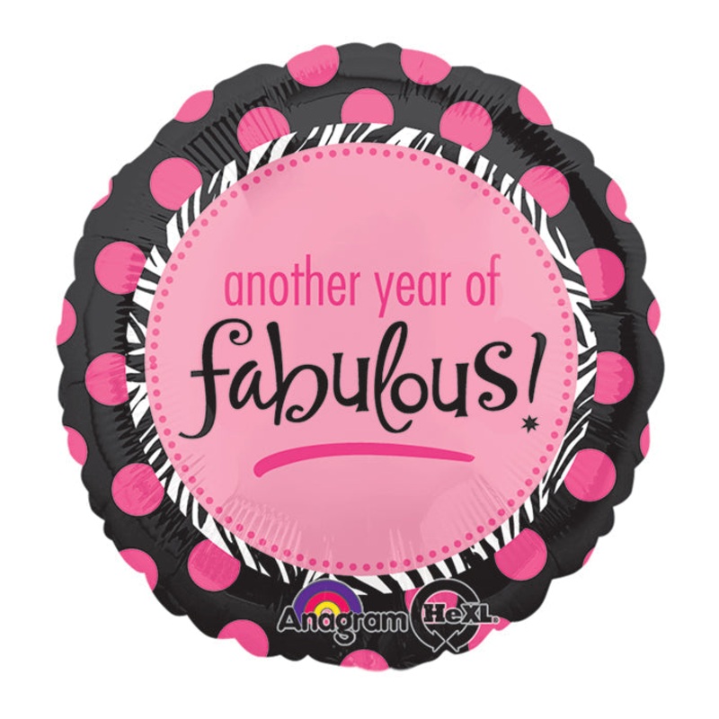 18" Another Year of Fabulous Balloon