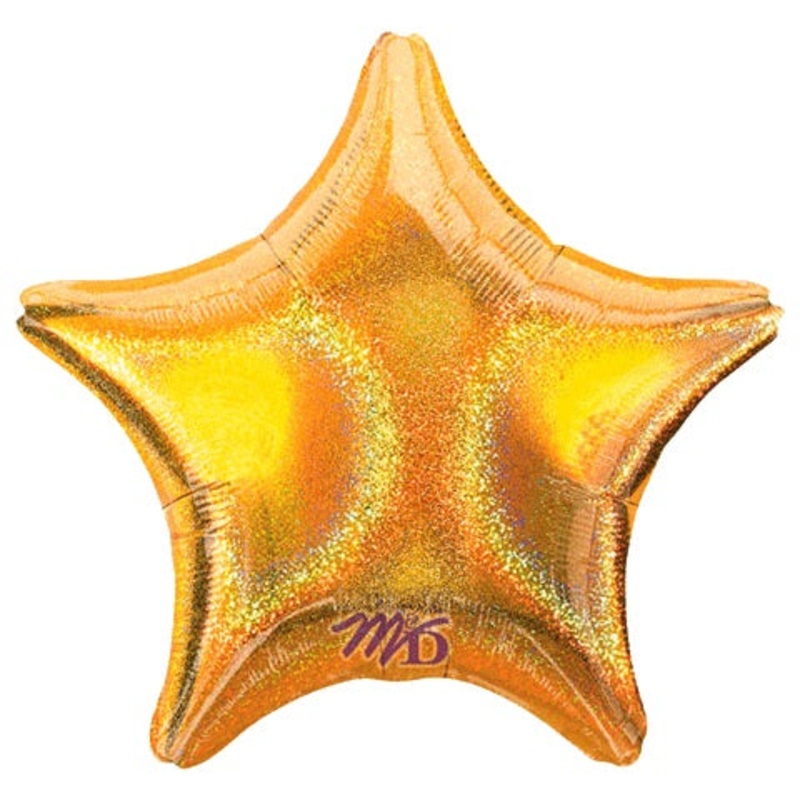 18" Gold Dazzler Star Balloon