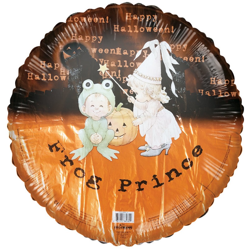 18" Happy Halloween Frog Prince Foil Balloon