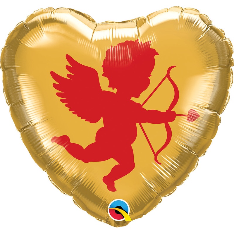 18" Heart Cupid Foil Balloon
