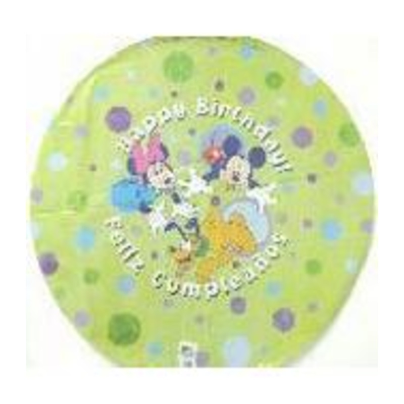 18" Mickey Happy Birthday English & Spanish Balloon