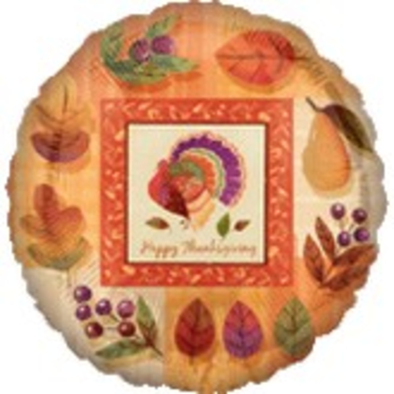 18" Watercolor Turkey Balloon