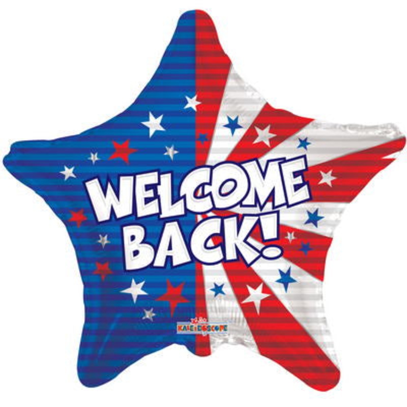 18" Welcome Back Patriotic Balloon