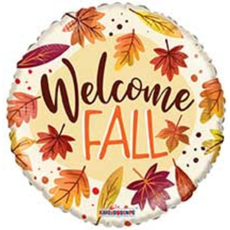 18" Welcome Fall Gellibean Foil Balloon