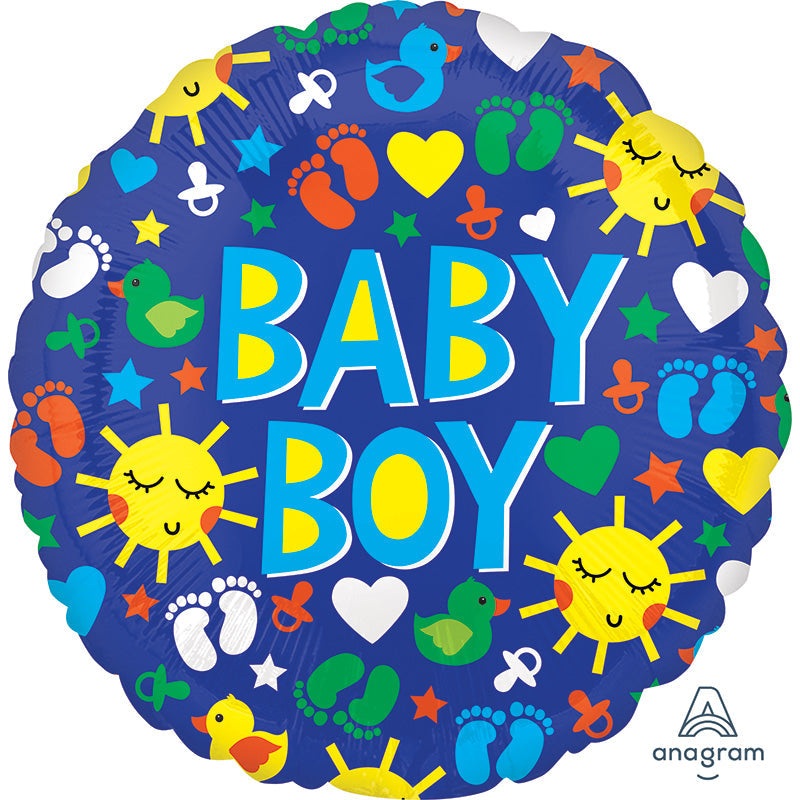 21" Baby Boy Sunshine Fun ColorBlast Foil Balloon
