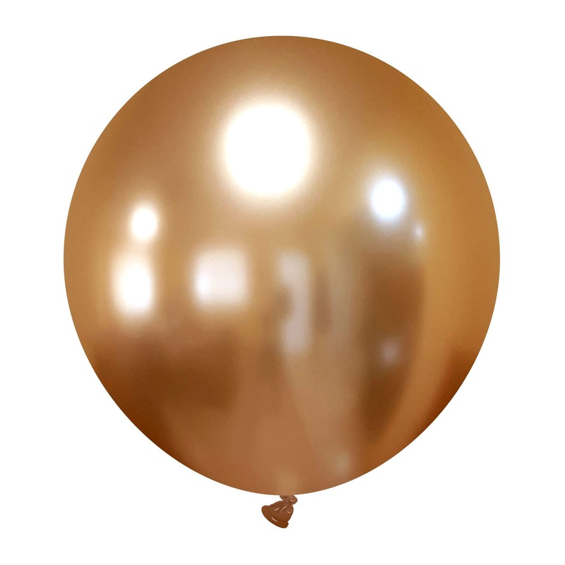 24" Cattex Titanium (Chrome/Mirror) Copper Latex Balloons (1 Per Bag)