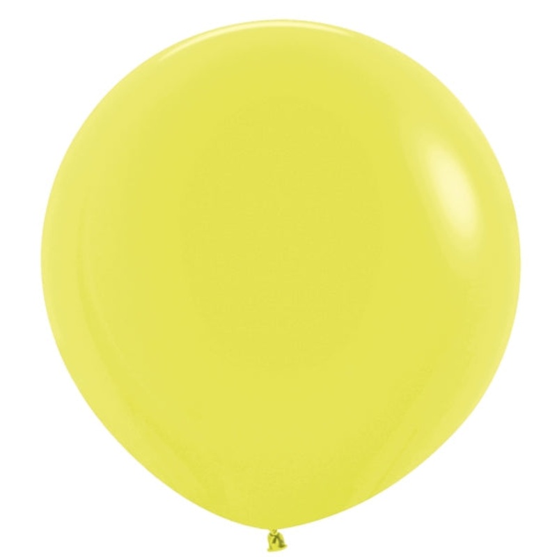 24" Latex Balloons (3 Per Bag) Neon Yellow