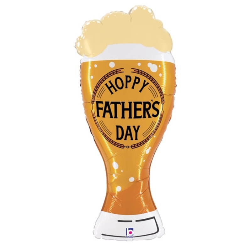 39" Foil Shape Hoppy Father's Day Beer Foil Balloon