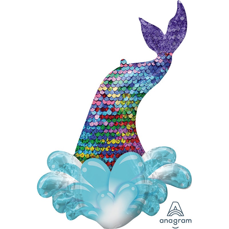 39" Mermaid Sequin Tail SuperShape Foil Balloon