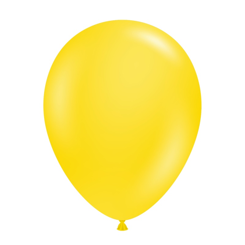 5 Inch Tuftex Standard Latex Balloons (50 Per Bag) Yellow