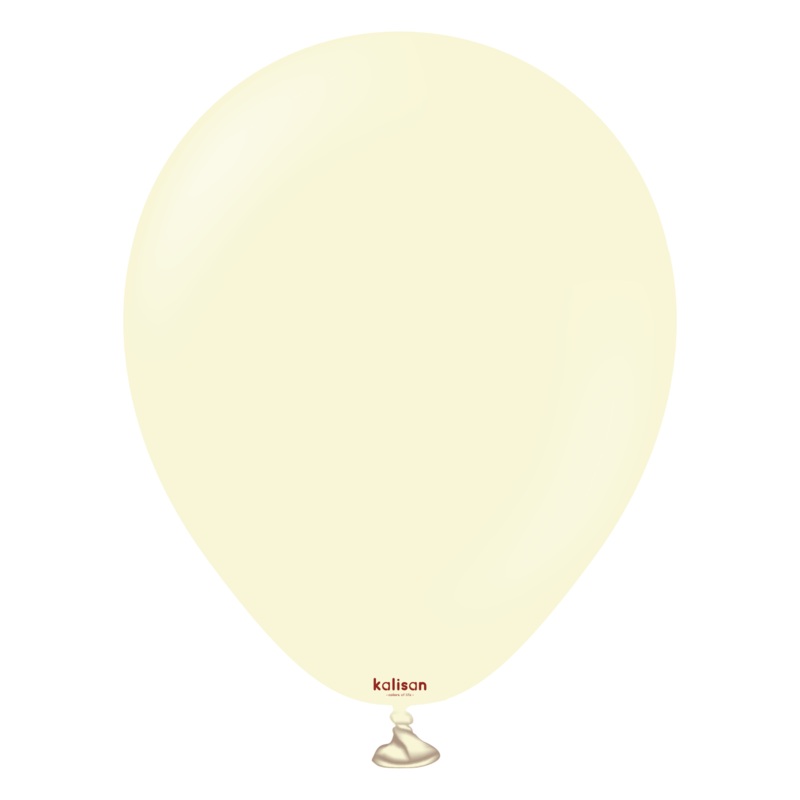 5" Kalisan Latex Balloons Standard Macaron Pale Yellow (50 Per Bag)